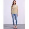 imageAllegra K Womens Turtleneck Velvet Top Long Sleeve Work Shirts Basic Velour BlouseApricot