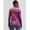 imageAllegra K Womens Turtleneck Velvet Top Long Sleeve Work Shirts Basic Velour BlousePink Purple
