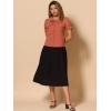 imageAllegra K Womens Vintage Peter Pan Collar Tie Neck Casual Cute Cotton ButtonUp ShirtBurnt Orange