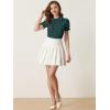 imageAllegra K Womens Vintage Peter Pan Collar Tie Neck Casual Cute Cotton ButtonUp ShirtDark Green