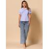 imageAllegra K Womens Vintage Peter Pan Collar Tie Neck Casual Cute Cotton ButtonUp ShirtLight Purple