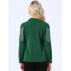 imageAllegra K Womens Western Fringe Blouse Long Sleeve Button Down Disco Cowgirl ShirtsDark Green