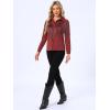 imageAllegra K Womens Western Fringe Blouse Long Sleeve Button Down Disco Cowgirl ShirtsDark Red