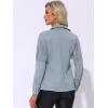 imageAllegra K Womens Western Fringe Blouse Long Sleeve Button Down Disco Cowgirl ShirtsGrey Blue