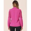 imageAllegra K Womens Western Fringe Blouse Long Sleeve Button Down Disco Cowgirl ShirtsHot Pink