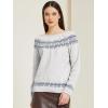 imageAllegra K Womens Winter Fall Sweater Long Sleeve Crew Neck Vintage Pullover Sweater TopsGrey