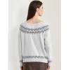 imageAllegra K Womens Winter Fall Sweater Long Sleeve Crew Neck Vintage Pullover Sweater TopsGrey