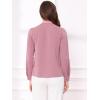 imageAllegra K Womens Work Blouse Tie Neck Long Sleeve Shirts Button Down Elegant Office Business Top 2025Dusty Pink