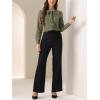 imageAllegra K Womens Work Blouse Tie Neck Long Sleeve Shirts Button Down Elegant Office Business Top 2025Navy Green