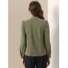 imageAllegra K Womens Work Blouse Tie Neck Long Sleeve Shirts Button Down Elegant Office Business Top 2025Navy Green