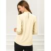 imageAllegra K Womens Work Tops Dressy Casual Shirts Mock Neck Keyhole Business Casual Long Sleeve BlouseBeige