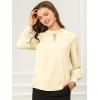 imageAllegra K Womens Work Tops Dressy Casual Shirts Mock Neck Keyhole Business Casual Long Sleeve BlouseBeige