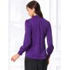 imageAllegra K Womens Work Tops Dressy Casual Shirts Mock Neck Keyhole Business Casual Long Sleeve BlouseDark Purple