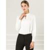 imageAllegra K Womens Work Tops Dressy Casual Shirts Mock Neck Keyhole Business Casual Long Sleeve BlouseWhite