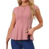 imageAllegra K Womens Peplum Top Cap Sleeve Round Neck 2025 Summer Work Blouse Tops for Business CasualDusty Pink