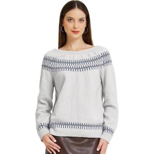 imageAllegra K Womens Winter Fall Sweater Long Sleeve Crew Neck Vintage Pullover Sweater TopsGrey