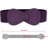 imageAllegra K 2pcs Womens Plus Size Elastic Waist Belt Interlock 8shaped Faux Leather Buckle BeltsGreen  Purple