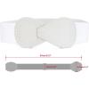 imageAllegra K 2pcs Womens Plus Size Elastic Waist Belt Interlock 8shaped Faux Leather Buckle BeltsGreen  White