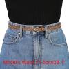 imageAllegra K Grommet Belt Leather Skinny Thin Waist Belts for Women Punk Rock StyleCamel