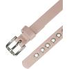 imageAllegra K Grommet Belt Leather Skinny Thin Waist Belts for Women Punk Rock StylePink