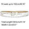 imageAllegra K Grommet Belt Leather Skinny Thin Waist Belts for Women Punk Rock StyleWhite