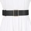 imageAllegra K PU Leather Belts for Women Metal Pin Buckle 2 Inches Wide Belt for Dress PantsBlack