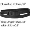 imageAllegra K Skinny Slim Thin Nonporous Waist Belt Rectangle Buckle PU Leather Solid Simple Belts for Jeans DressBlack