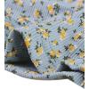 imageAllegra K Smocked Crop Top for Womens Slim Fit Floral Peasant BlouseBlue