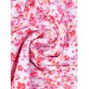 imageAllegra K Smocked Crop Top for Womens Slim Fit Floral Peasant BlousePink