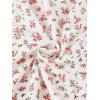 imageAllegra K Smocked Crop Top for Womens Slim Fit Floral Peasant BlouseWhite