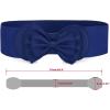 imageAllegra K Women Bowtie Ornament Press Stud Button Elastic Waist Cinch BeltHot Pink