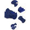 imageAllegra K Women Bowtie Ornament Press Stud Button Elastic Waist Cinch BeltHot Pink