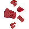 imageAllegra K Women Bowtie Ornament Press Stud Button Elastic Waist Cinch BeltRed