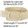 imageAllegra K Women Wide Waist Belts Braided Woven Belts for Dress Chunky BuckleBeige