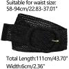 imageAllegra K Women Wide Waist Belts Braided Woven Belts for Dress Chunky BuckleBlack