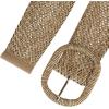 imageAllegra K Women Wide Waist Belts Braided Woven Belts for Dress Chunky BuckleBrown
