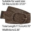 imageAllegra K Women Wide Waist Belts Braided Woven Belts for Dress Chunky BuckleCoffee