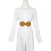 imageAllegra K Womens Bowknot Elastic Belts 24quot Width Elegant Cute Stretchy Cinch Waistband for Dress WeddingYellow Brown