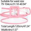 imageAllegra K Womens Clear Waist Belts Plus Size Skinny Belt Waistband for Jeans Dresses CoatsPink