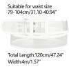 imageAllegra K Womens Clear Waist Belts Plus Size Skinny Belt Waistband for Jeans Dresses CoatsWhite