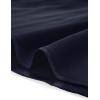imageAllegra K Womens Elegant Satin Dresses Pleated Waist ALine Belted Puff Sleeve Shirt DressDark Blue
