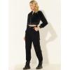 imageAllegra K Womens Faux Fur Coats Long Sleeve 2023 Fall Zipper Up Crop JacketBlack