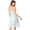 imageAllegra K Womens Floral Twist Front Knee Length Summer Adjustable Strap DressLight Blue