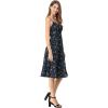 imageAllegra K Womens Floral Twist Front Knee Length Summer Adjustable Strap DressNavy