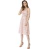 imageAllegra K Womens Floral Twist Front Knee Length Summer Adjustable Strap DressPink