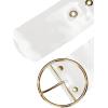 imageAllegra K Womens Grommet Clear Wide Waist Belts for Dresses Transparent Belts Pin BuckleGold Round Buckle