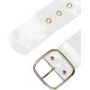 imageAllegra K Womens Grommet Clear Wide Waist Belts for Dresses Transparent Belts Pin BuckleGold Square Buckle