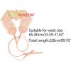 imageAllegra K Womens Lace Wide Waist Belt Wrap Around Obi Corset Cinch Belts BowknotPink