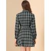 imageAllegra K Womens Plaids Button Down Cotton Mini ALine Shirt DressBlack