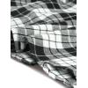 imageAllegra K Womens Plaids Button Down Cotton Mini ALine Shirt DressWhite